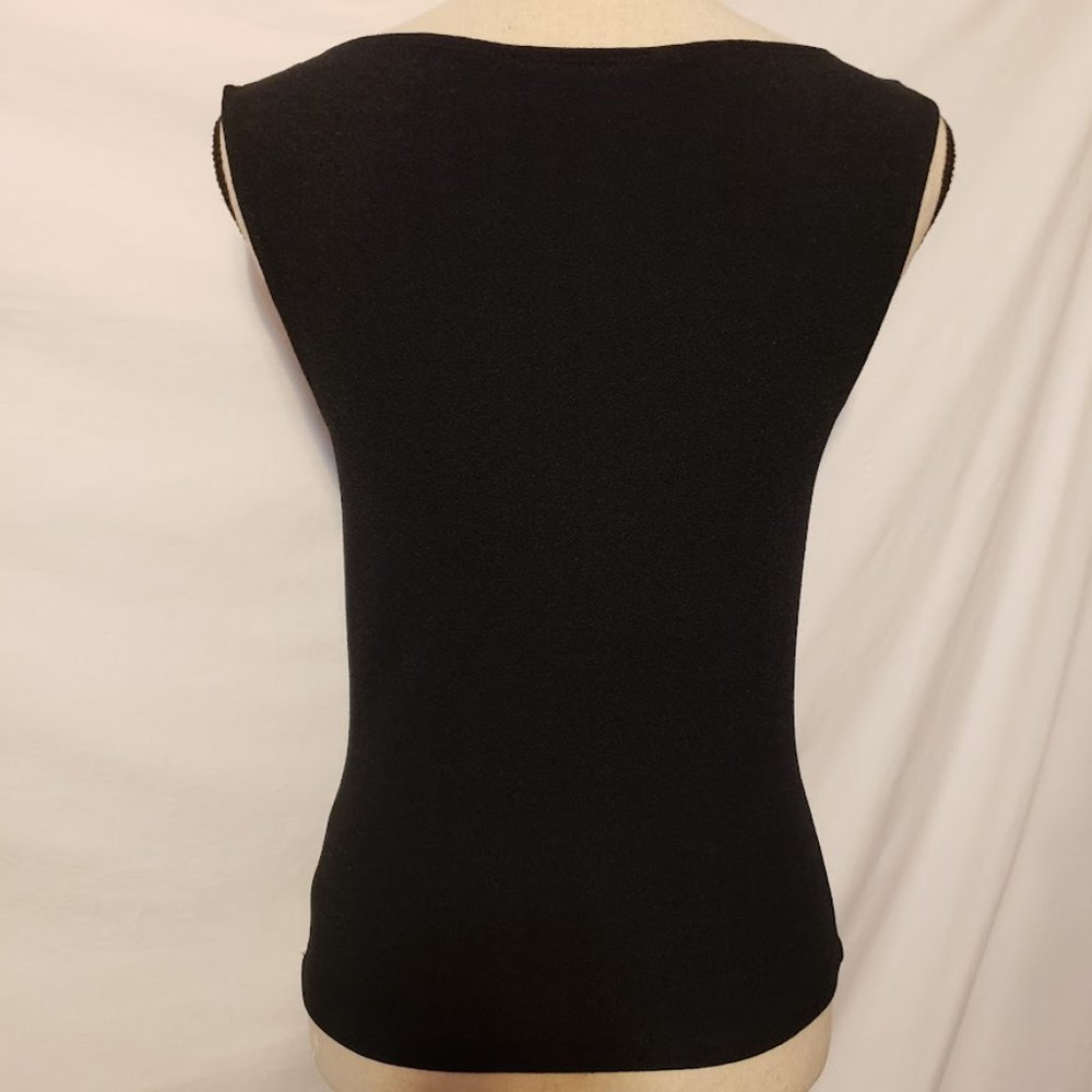 My Michelle Women's Sleeveless Beaded Top Bling Black Medium M View 6